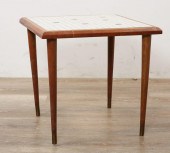 DANISH MODERN TILED SIDE TABLE