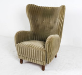 DANISH MOHAIR WINGBACK LOUNGE
