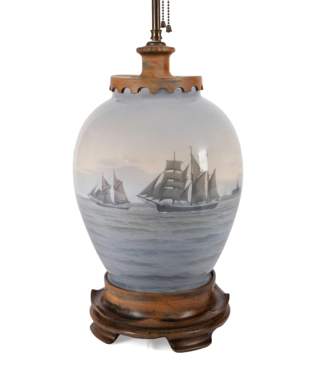 DANISH NAUTICAL SCENE VASE