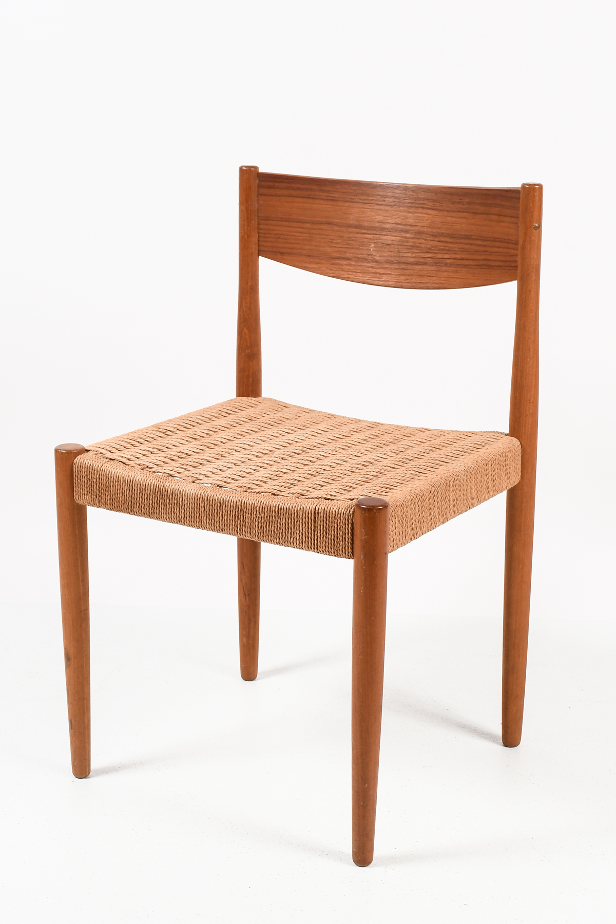 DANISH PAPERCORD SIDE CHAIR: Poul