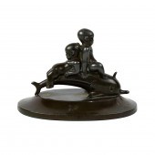 DANISH PATINATED BRONZE MINIAT