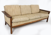 DANISH ROSEWOOD & WOOL SOFA BY