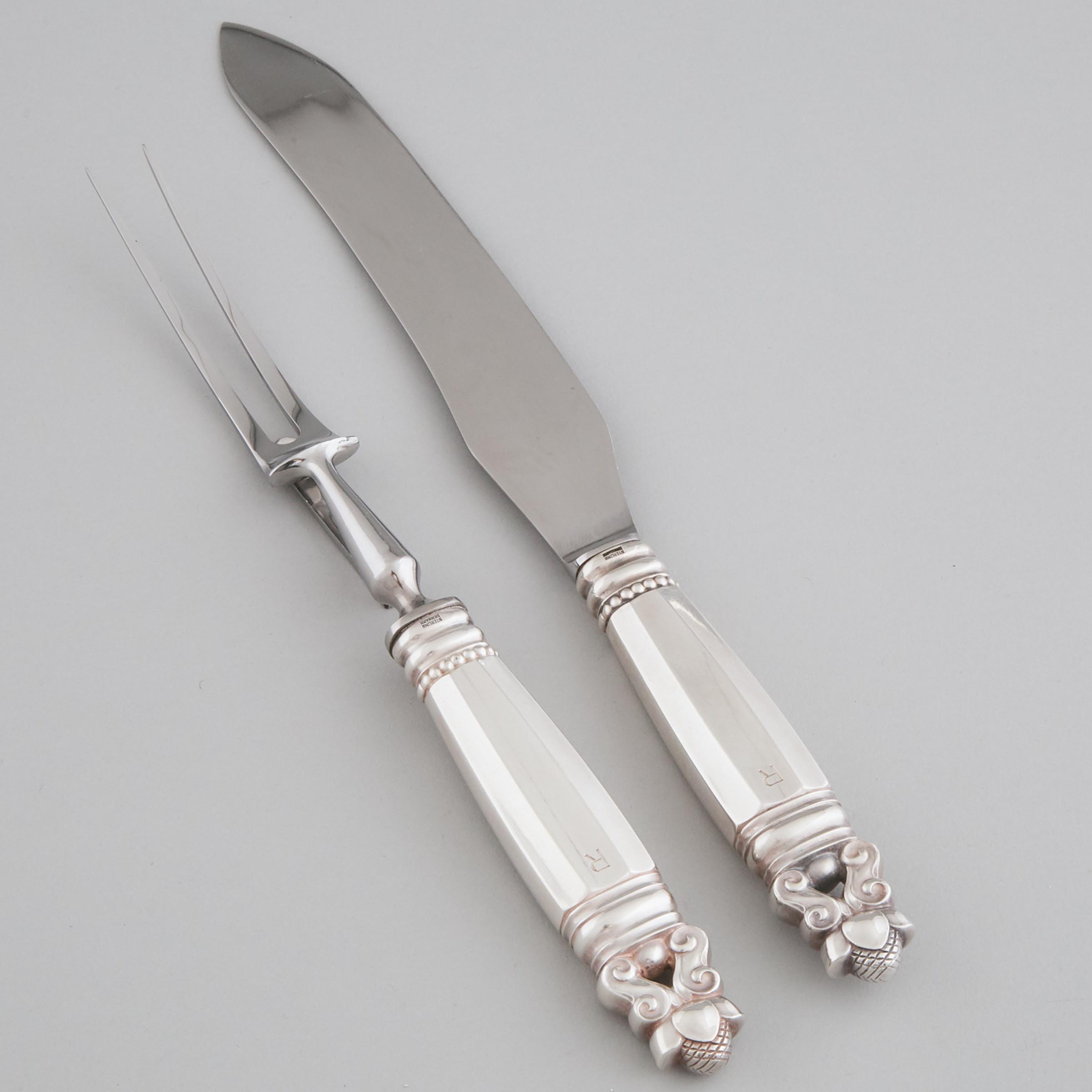 Danish Silver 'Acorn' Pattern