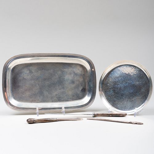 DANISH SILVER DISH, AN AMERICAN