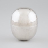 Danish Silver Egg Shaped Box,