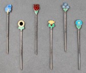 DANISH SILVER & ENAMEL HORS D'