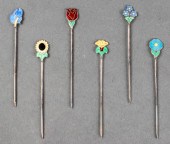 DANISH SILVER & ENAMEL HORS D'