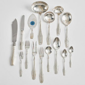DANISH SILVER FLATWARE SERVICE