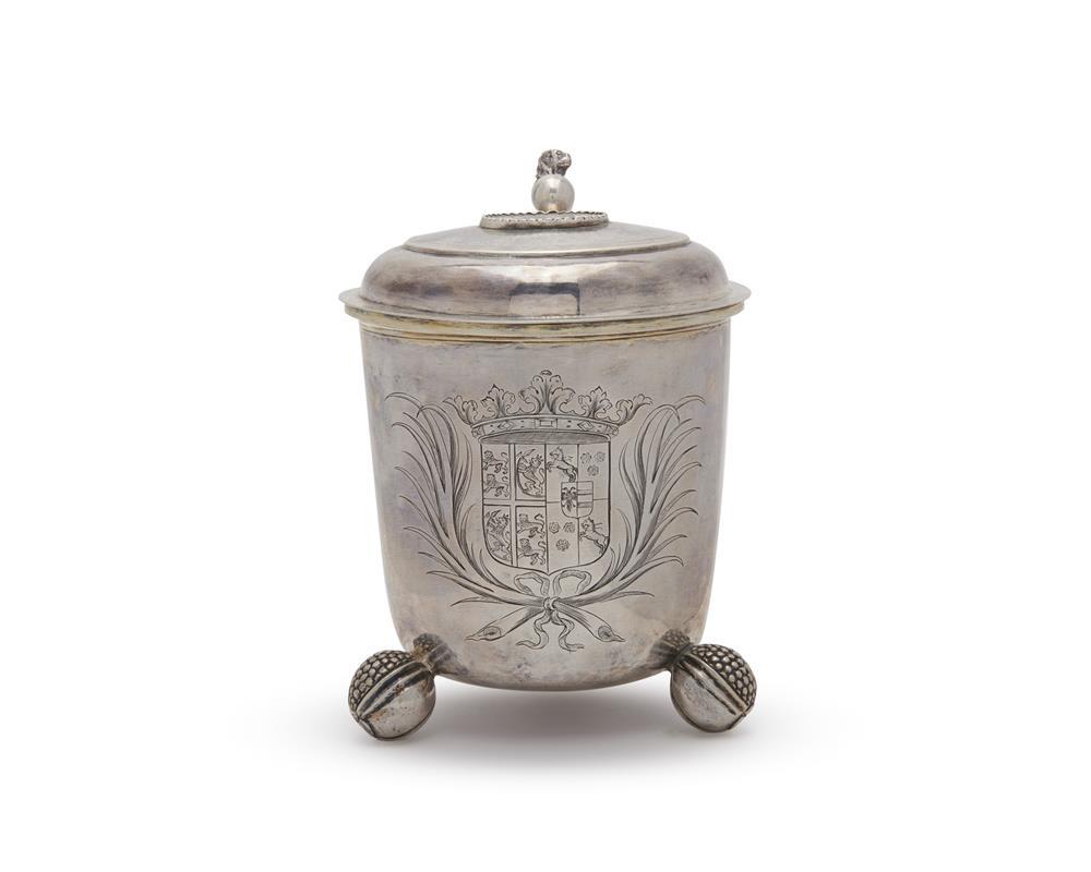 DANISH SILVER PEG TANKARD, 17TH