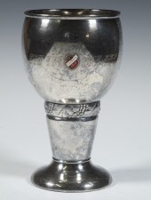 DANISH SILVER-PLATE VASE 1920s