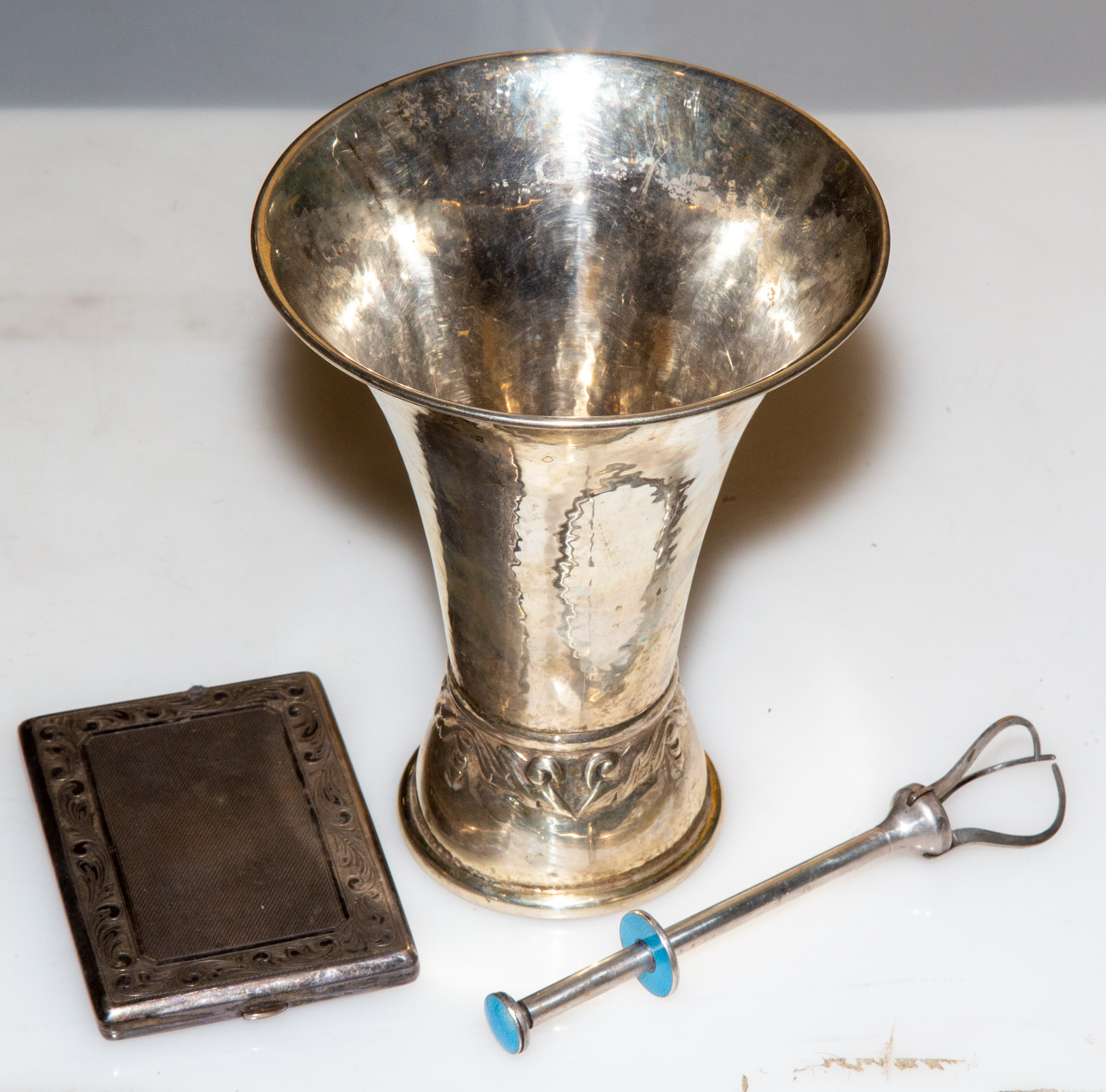 DANISH SILVER VASE BY MOGENS BALLIN