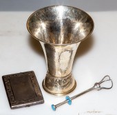 DANISH SILVER VASE BY MOGENS B