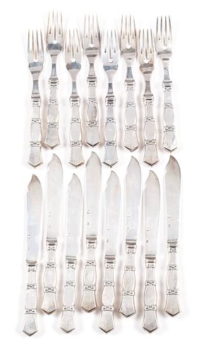 DANISH STERLING FISH SERVICE FOR