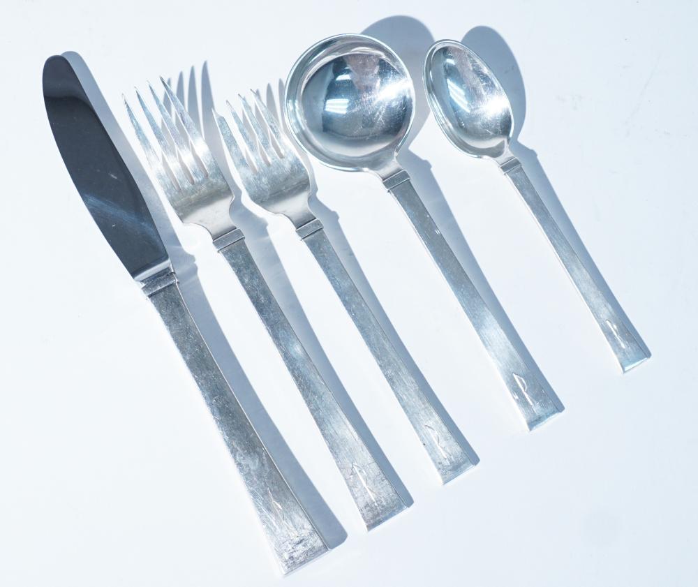 DANISH STERLING FLAT TABLE SERVICE,