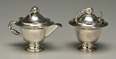 Danish style sterling creamer,