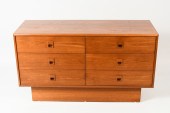 DANISH TEAK 6 DRAWER DRESSER C