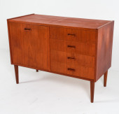 DANISH TEAK CHEST CABINET W/ D