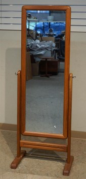 DANISH TEAK CHEVAL MIRROR, HEI