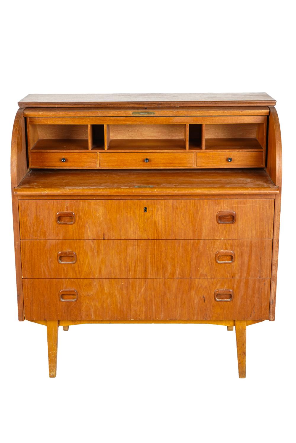DANISH TEAK CYLINDER DESKthe