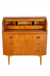 DANISH TEAK CYLINDER DESKthe c