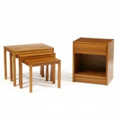 DANISH TEAK NESTING TABLE AND