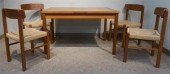 DANISH TEAK REFECTORY TOP TABL