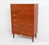 DANISH TEAK TALLBOY CHEST C. 1