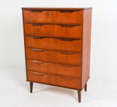 DANISH TEAK TALLBOY CHEST C. 1