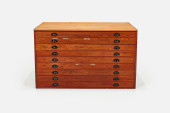 DANISH, WIDE FLAT FILE CABINET