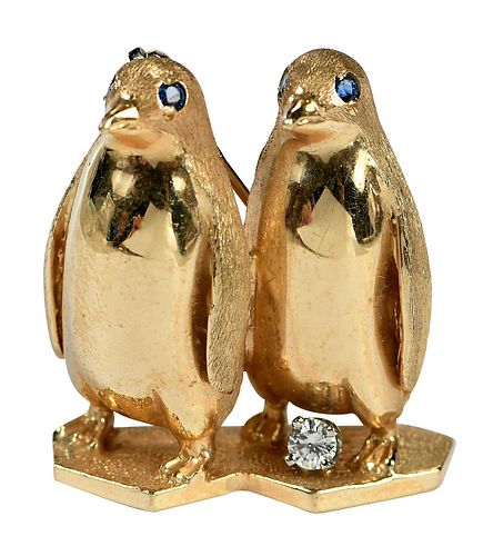 DANKNER 14KT. PENGUIN BROOCHone