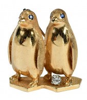 DANKNER 14KT. PENGUIN BROOCHon