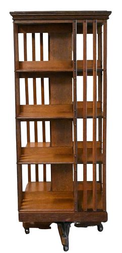 DANNER OAK REVOLVING BOOKCASEDanner
