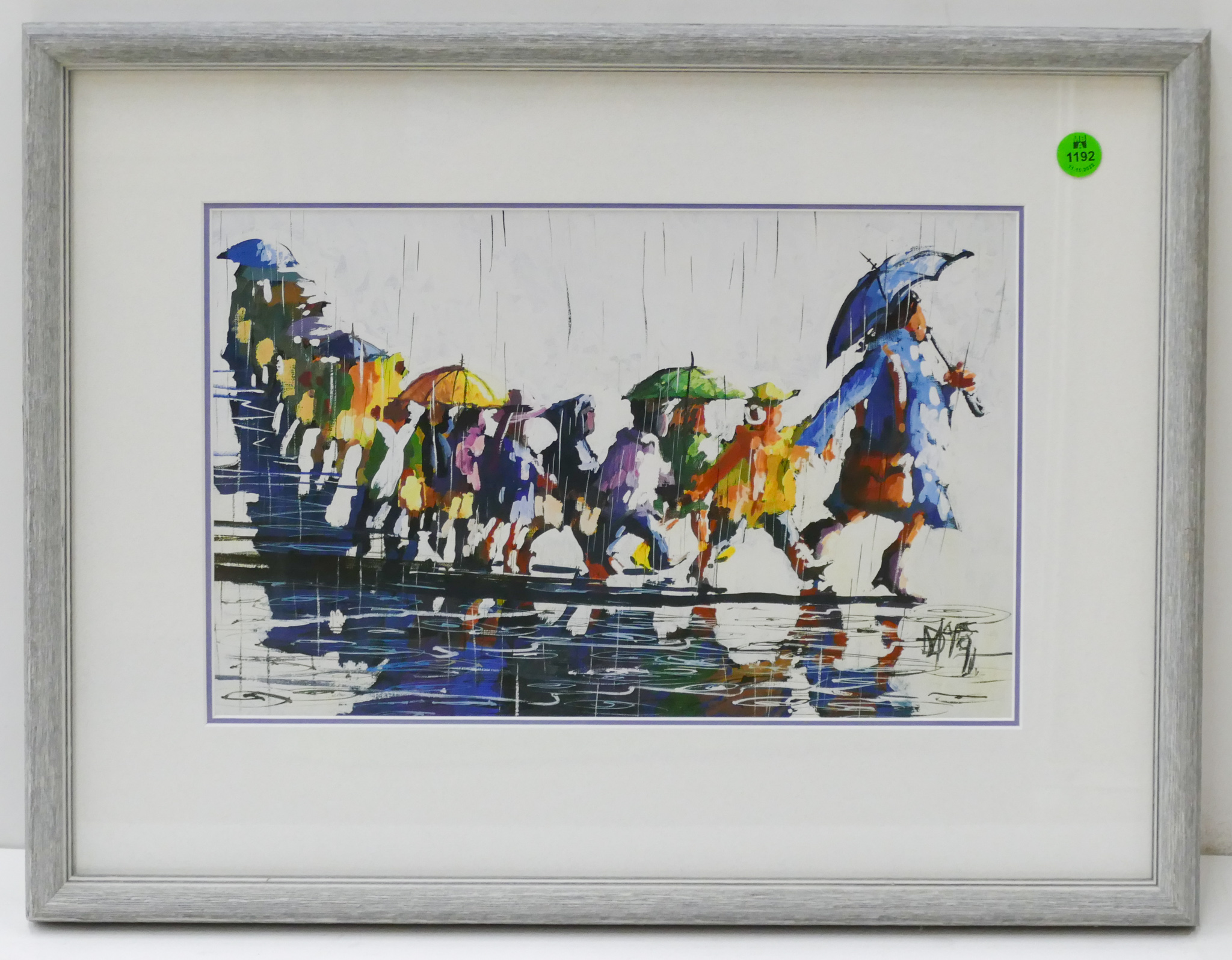 Danny Mayes ''Rain Walk'' Framed