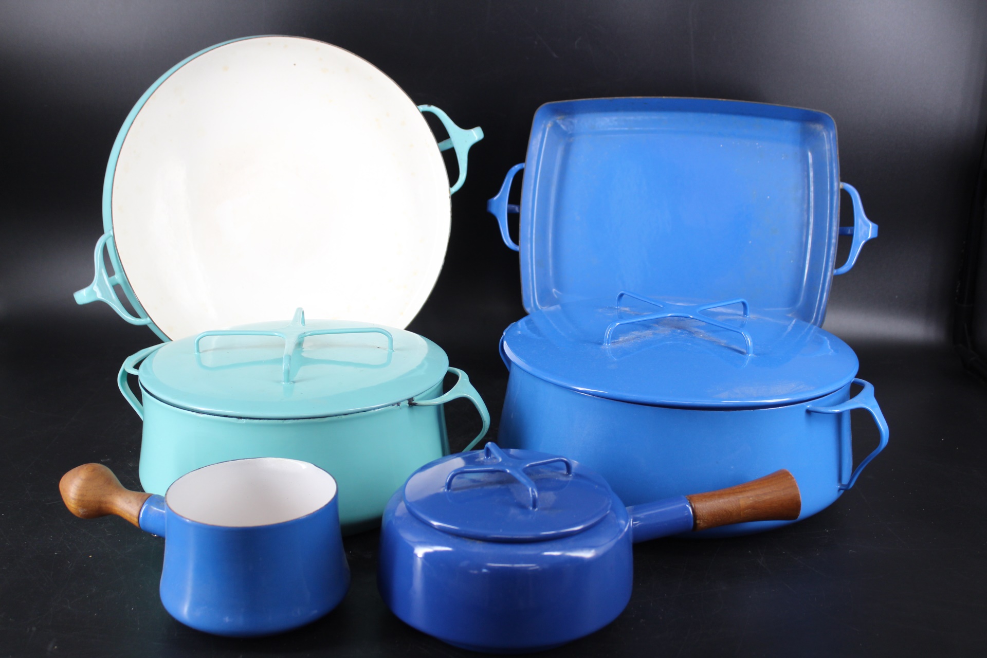 DANSK ENAMELED METAL COOKING POTS &