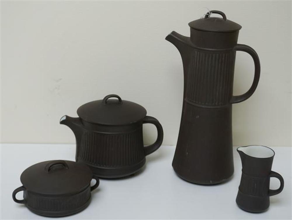 DANSK GLAZED CERAMIC FOUR-PIECE TEA