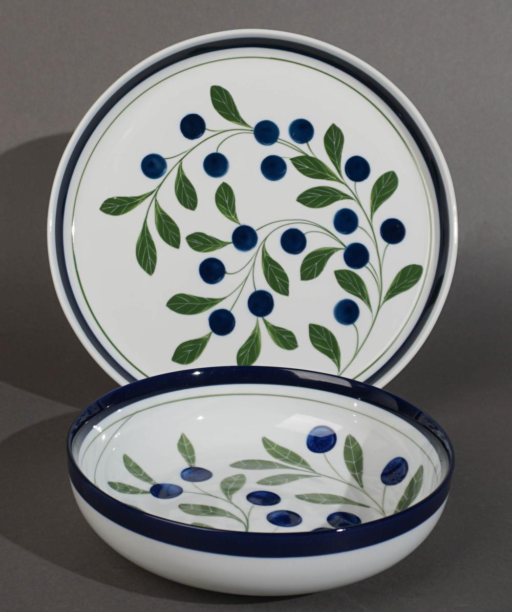 DANSK HAND-PAINTED CERAMIC BOWL AND