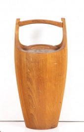 DANSK TEAK ICE BUCKET, 19"H Da