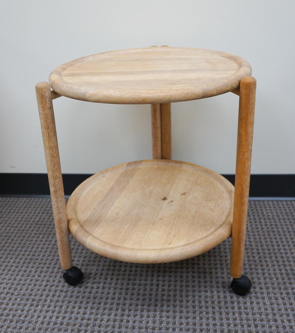 DANSK TEAK TWO-TIER SIDE TABLE 22 X
