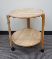 DANSK TEAK TWO-TIER SIDE TABLE