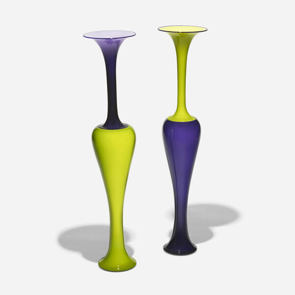 Dante Marioni. Gambo vases, set