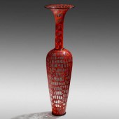 Dante Marioni. Red Mosaic vase