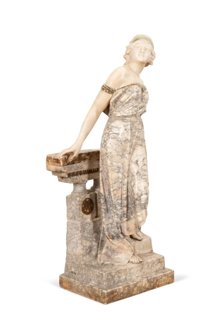 DANTE ZOI, MARBLE SCULPTURE OF A