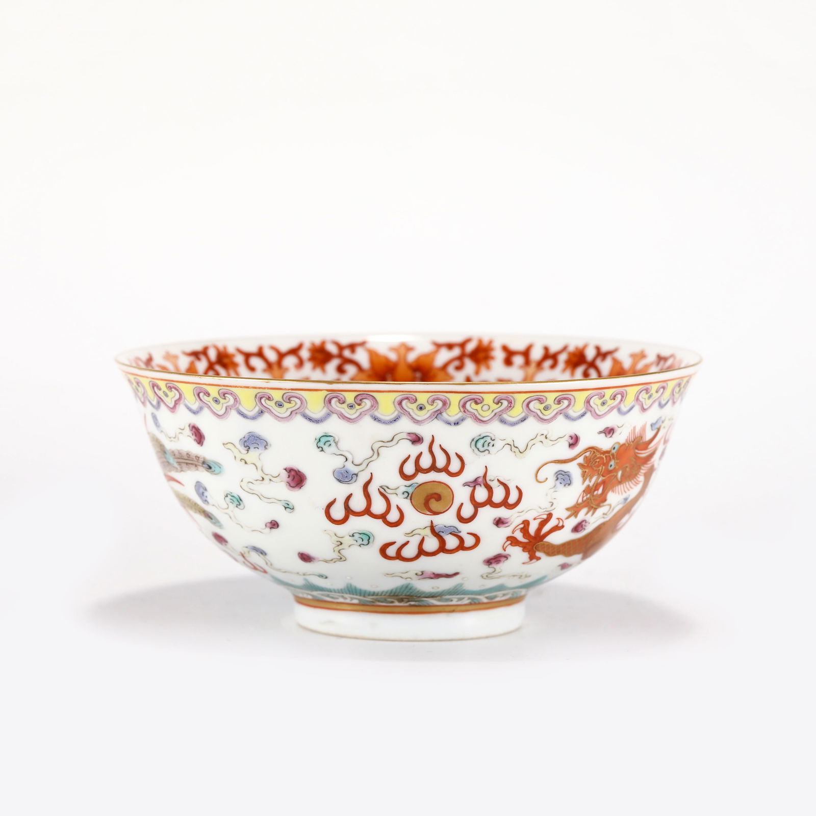 DAQING DAOGUANG FAMILLE ROSE DRAGON