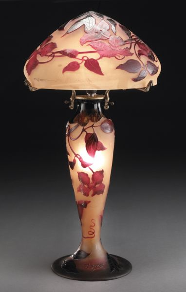 D'Argental cameo glass table lamp