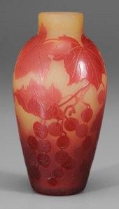 D'Argental cameo glass vase, b