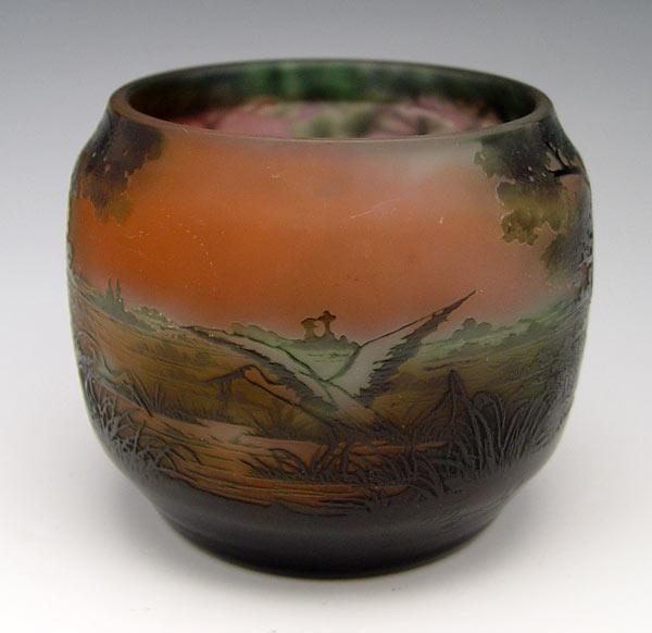 D'ARGENTAL FRENCH CAMEO GLASS VASE: