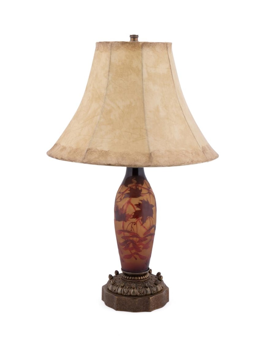 D'ARGENTAL MAPLE LEAF CAMEO VASE