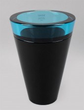 DARK BLUE SASAKI GLASS VASE HE