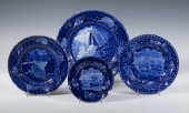 DARK BLUE STAFFORDSHIRE PLATES
