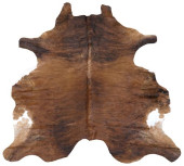 DARK BROWN &AMP; WHITE COWHIDE